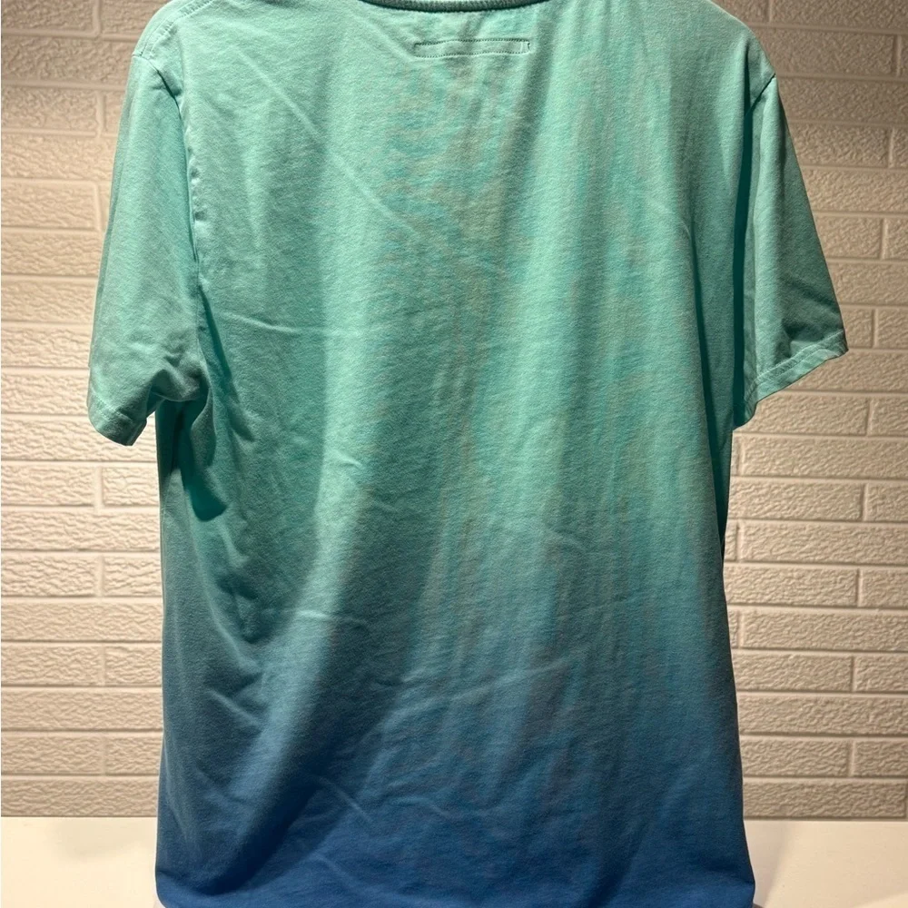 Blue and Green Gradient Short Sleeve Tees